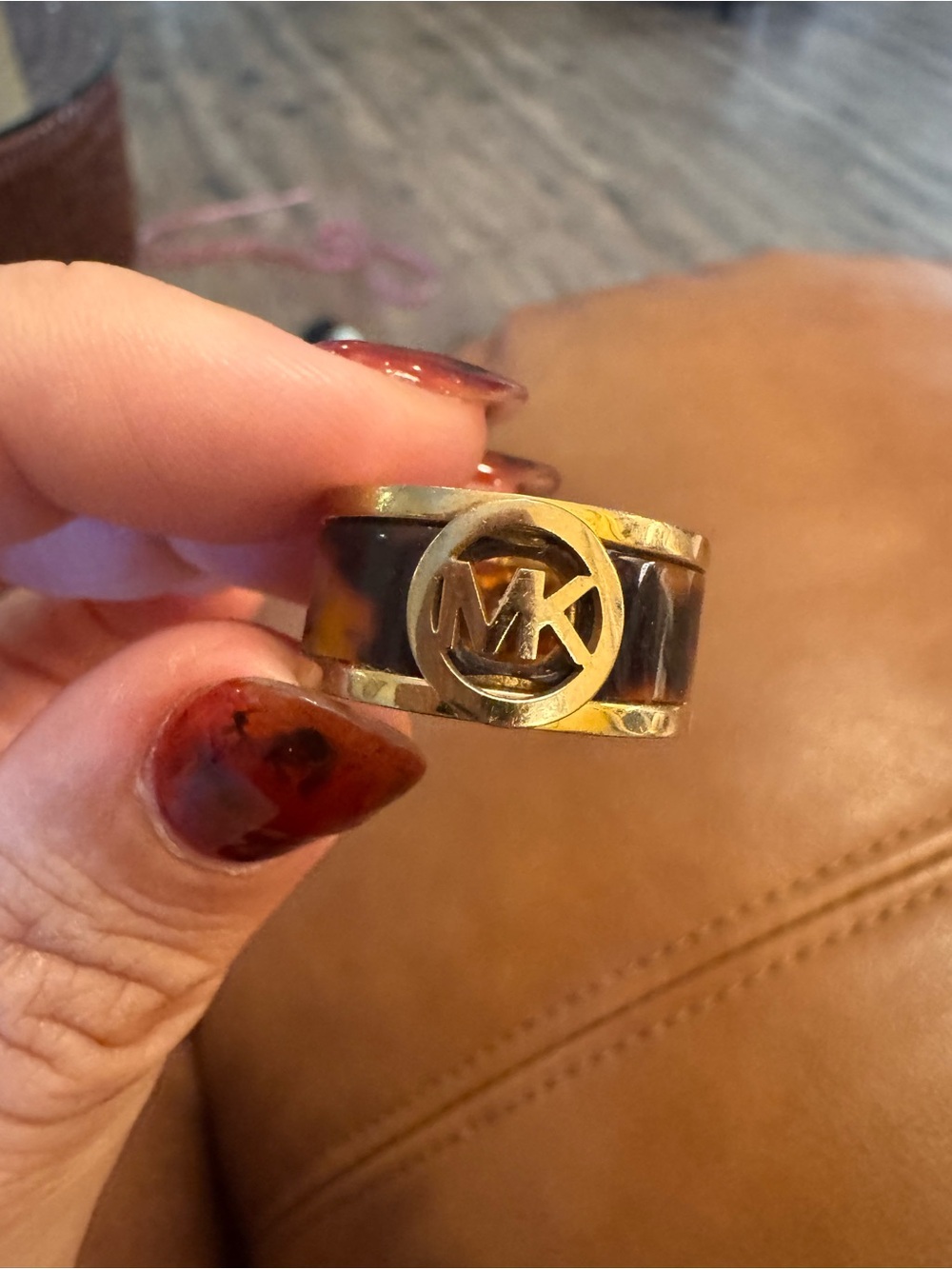 Michael Kors Tortoiseshell and Gold womenβs Ring